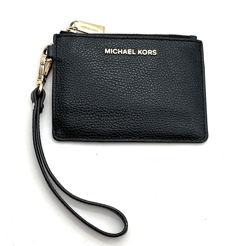 Michael Kors Women's Leather Wristlet With Gold Accents
